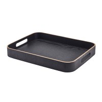 Black Wood Veneer Butlers Tray